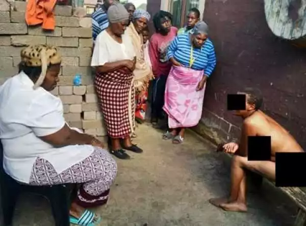 Shocking!!! Witch Found N*Ked After Falling From The Sky (See Photo)